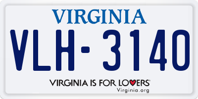 VA license plate VLH3140