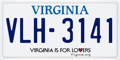 VA license plate VLH3141