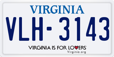 VA license plate VLH3143