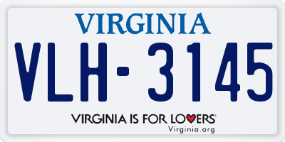 VA license plate VLH3145