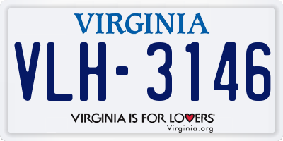 VA license plate VLH3146