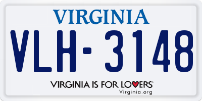 VA license plate VLH3148