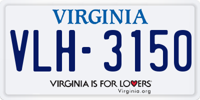 VA license plate VLH3150