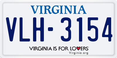 VA license plate VLH3154