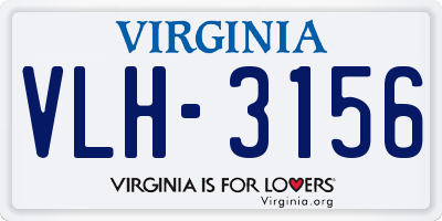 VA license plate VLH3156