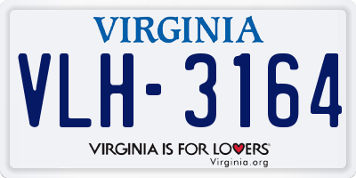 VA license plate VLH3164