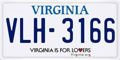VA license plate VLH3166