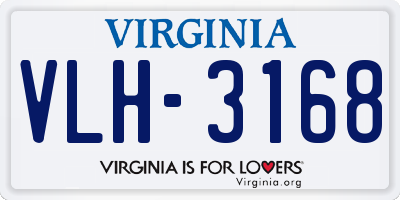 VA license plate VLH3168