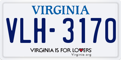VA license plate VLH3170