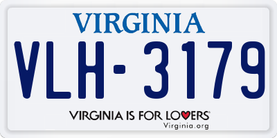 VA license plate VLH3179