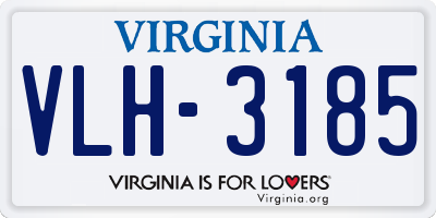 VA license plate VLH3185