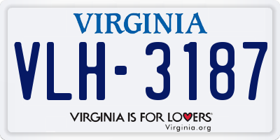 VA license plate VLH3187