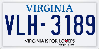 VA license plate VLH3189