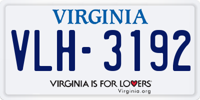 VA license plate VLH3192