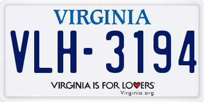 VA license plate VLH3194