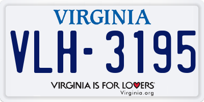 VA license plate VLH3195