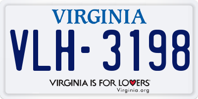 VA license plate VLH3198
