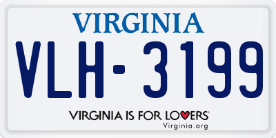 VA license plate VLH3199
