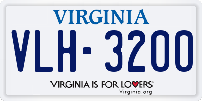 VA license plate VLH3200