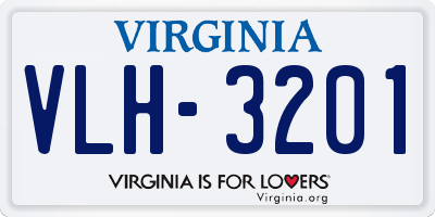 VA license plate VLH3201