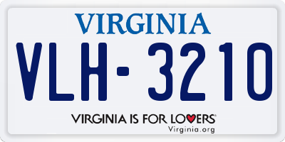VA license plate VLH3210
