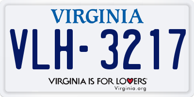 VA license plate VLH3217