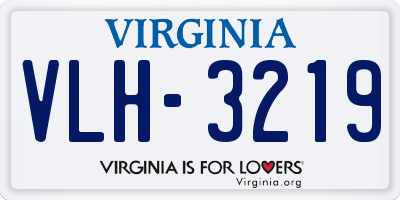 VA license plate VLH3219