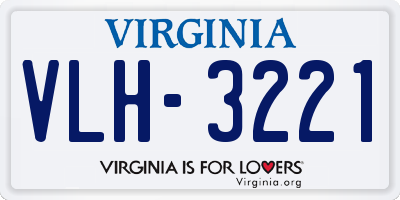 VA license plate VLH3221