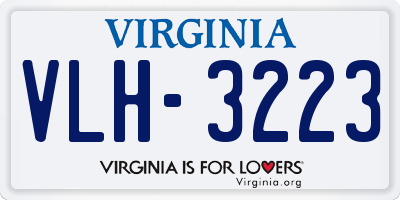 VA license plate VLH3223