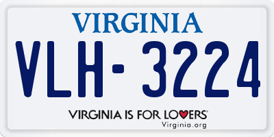 VA license plate VLH3224