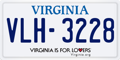 VA license plate VLH3228