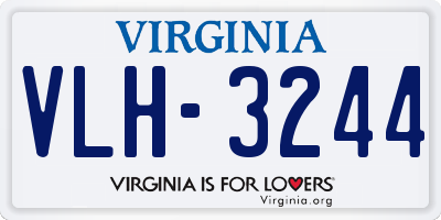 VA license plate VLH3244