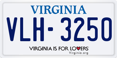 VA license plate VLH3250