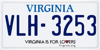 VA license plate VLH3253
