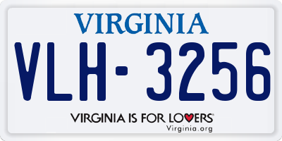 VA license plate VLH3256