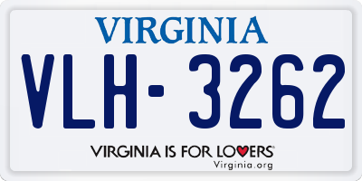 VA license plate VLH3262