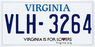 VA license plate VLH3264