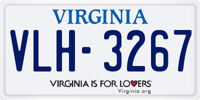 VA license plate VLH3267