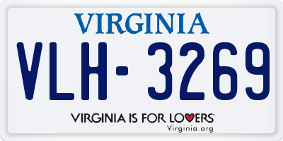 VA license plate VLH3269