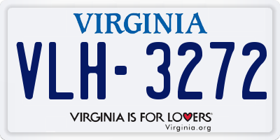 VA license plate VLH3272