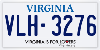 VA license plate VLH3276