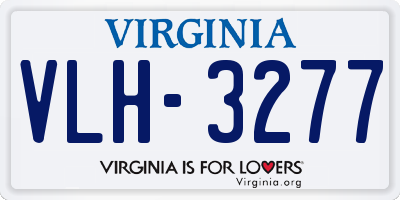 VA license plate VLH3277