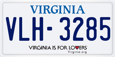 VA license plate VLH3285
