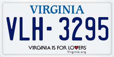 VA license plate VLH3295