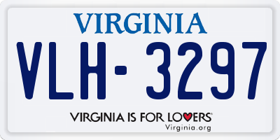 VA license plate VLH3297