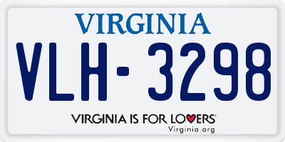 VA license plate VLH3298