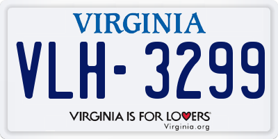 VA license plate VLH3299
