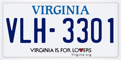 VA license plate VLH3301