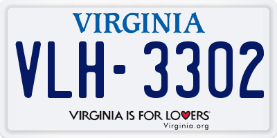 VA license plate VLH3302