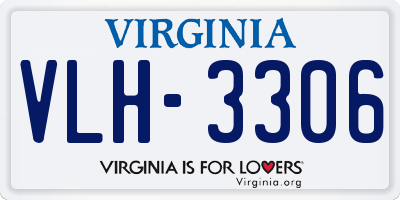 VA license plate VLH3306